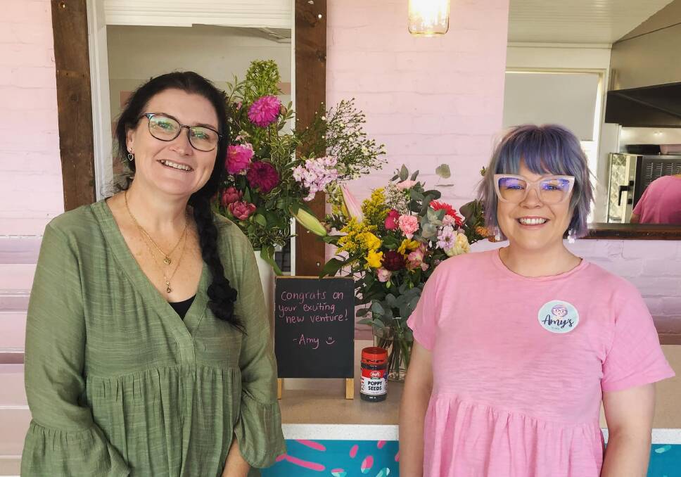 Millie Skinner, owner of Poppyseed Cafe, and Amy Rutherford, owner of Amy's Cafe. Picture supplied