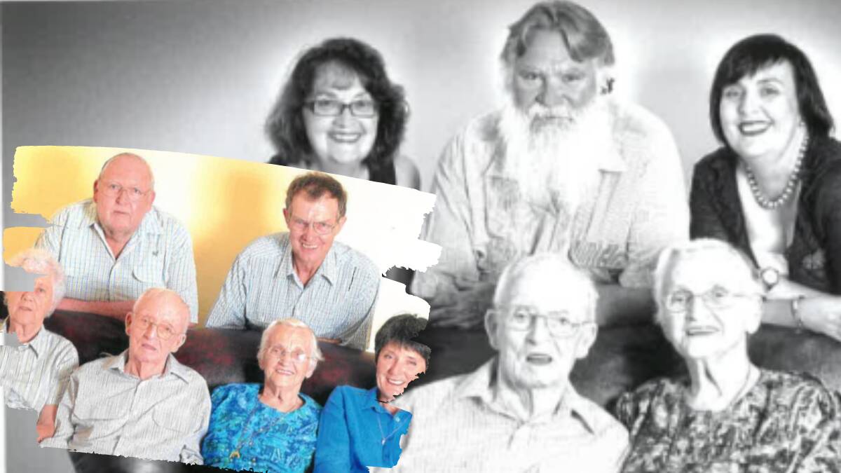 The Hartley family, main picture, back row L-R: Faye Wheeler, Michael Hartley and Gaye Mitchell; with (front row) Fred Hartley and Beryl Hartley; and (inset) back row L-R Chris Hartley and Mark Hartley; and (front row) Vera Jenkins, Fred Hartley, Beryl Hartley and Ann Worthing - all participants in the Dubbo Osteoporosis Epidemiology Study. Pictures supplied