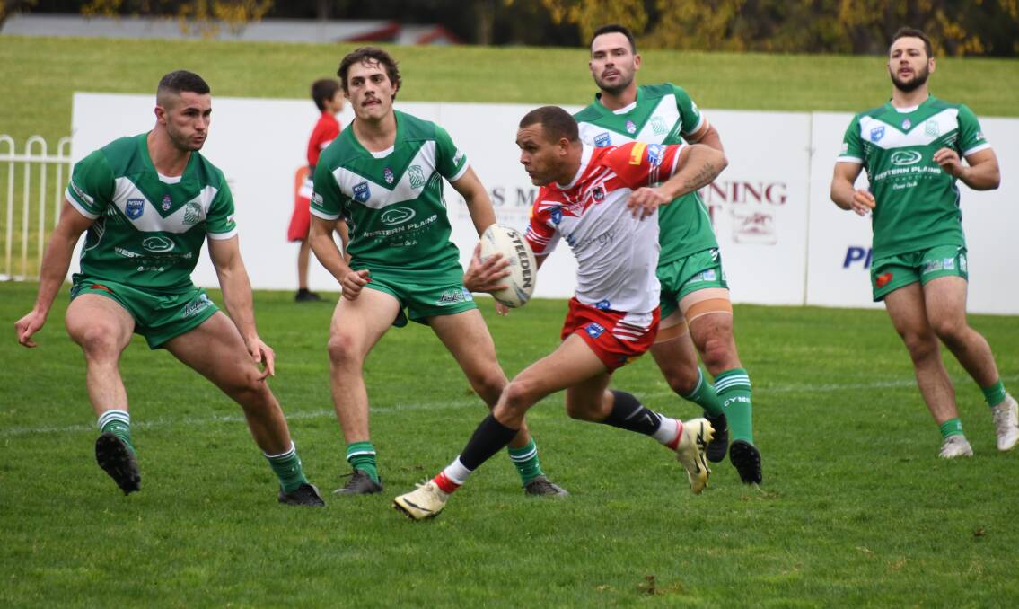 Ethan Pegus in action during the Mudgee Dragons' win over Dubbo CYMS. Picture by Nick Guthrie